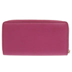 Gucci Bamboo Leather Magenta Round Zipper Long Wallet 1329 — view 2