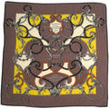 Hermes Carre 140 L'instruction du Roy Imperial Silk Cashmere Scarf Brown
