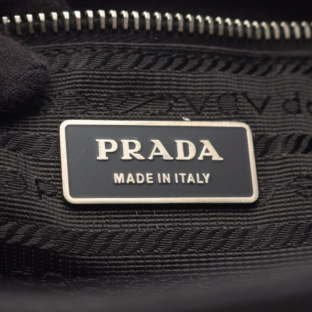 Prada Shoulder Bag Tessuto Easy Black Nylon Leather Triangle Logo — view 4