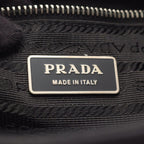 Prada Shoulder Bag Tessuto Easy Black Nylon Leather Triangle Logo — view 4