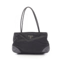Prada Shoulder Bag Tessuto Easy Black Nylon Leather Triangle Logo