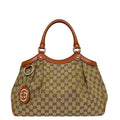 Gucci Tote Beige Orange GG Canvas Interlocking