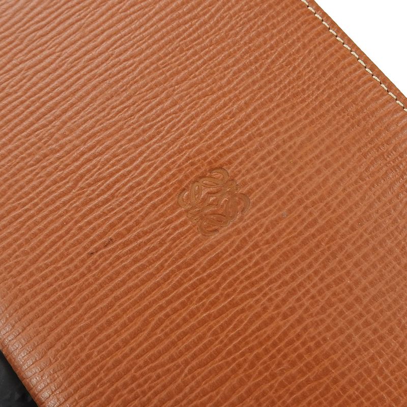 Loewe Wallet Leather Brown Slim Card Case Logo — view 5