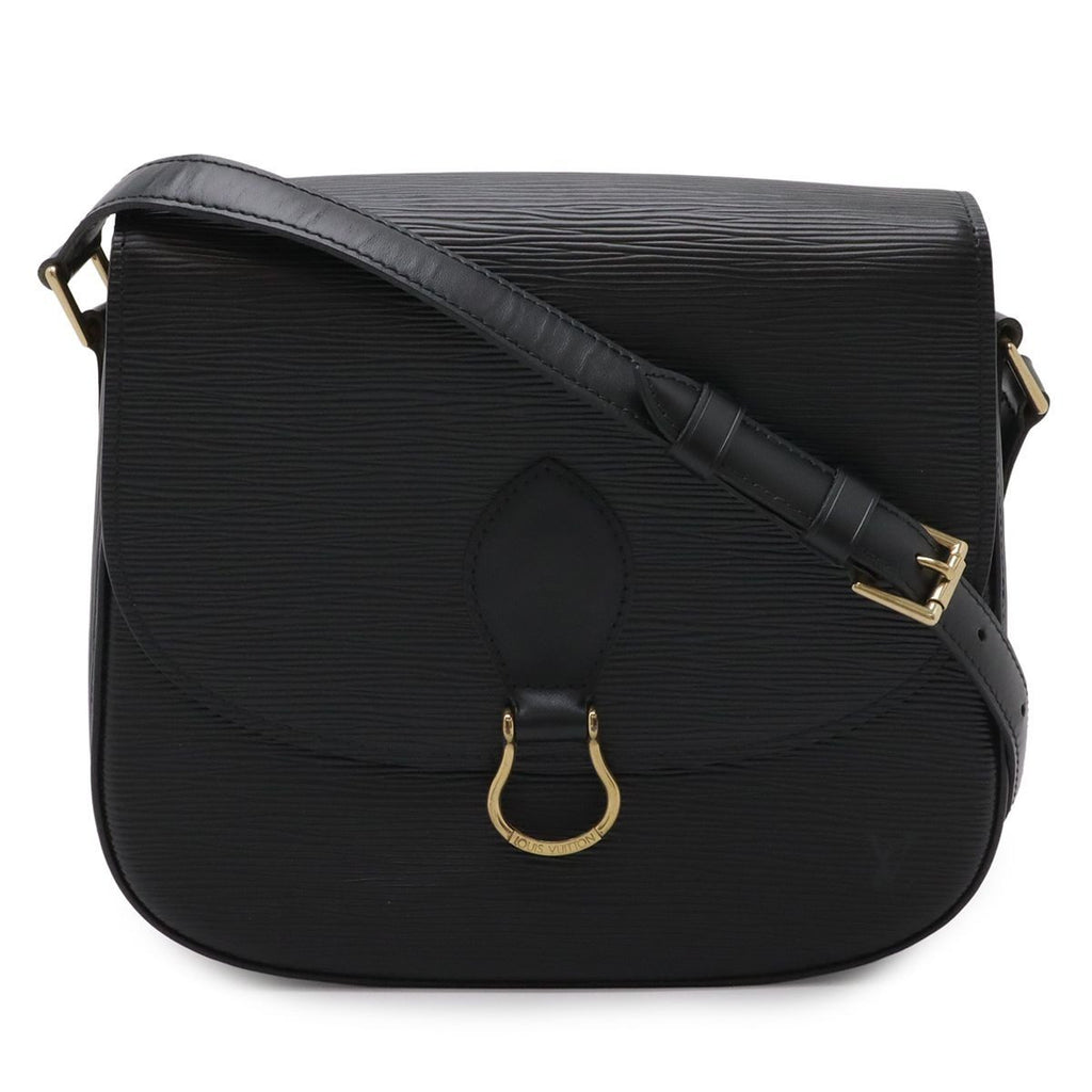 Louis Vuitton Epi Saint Cloud Shoulder Bag Pochette Crossbody Leather Noir