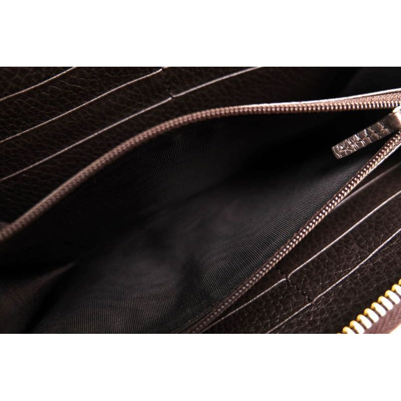 Gucci Long Wallet Men Leather Dark Brown Dollar — view 8