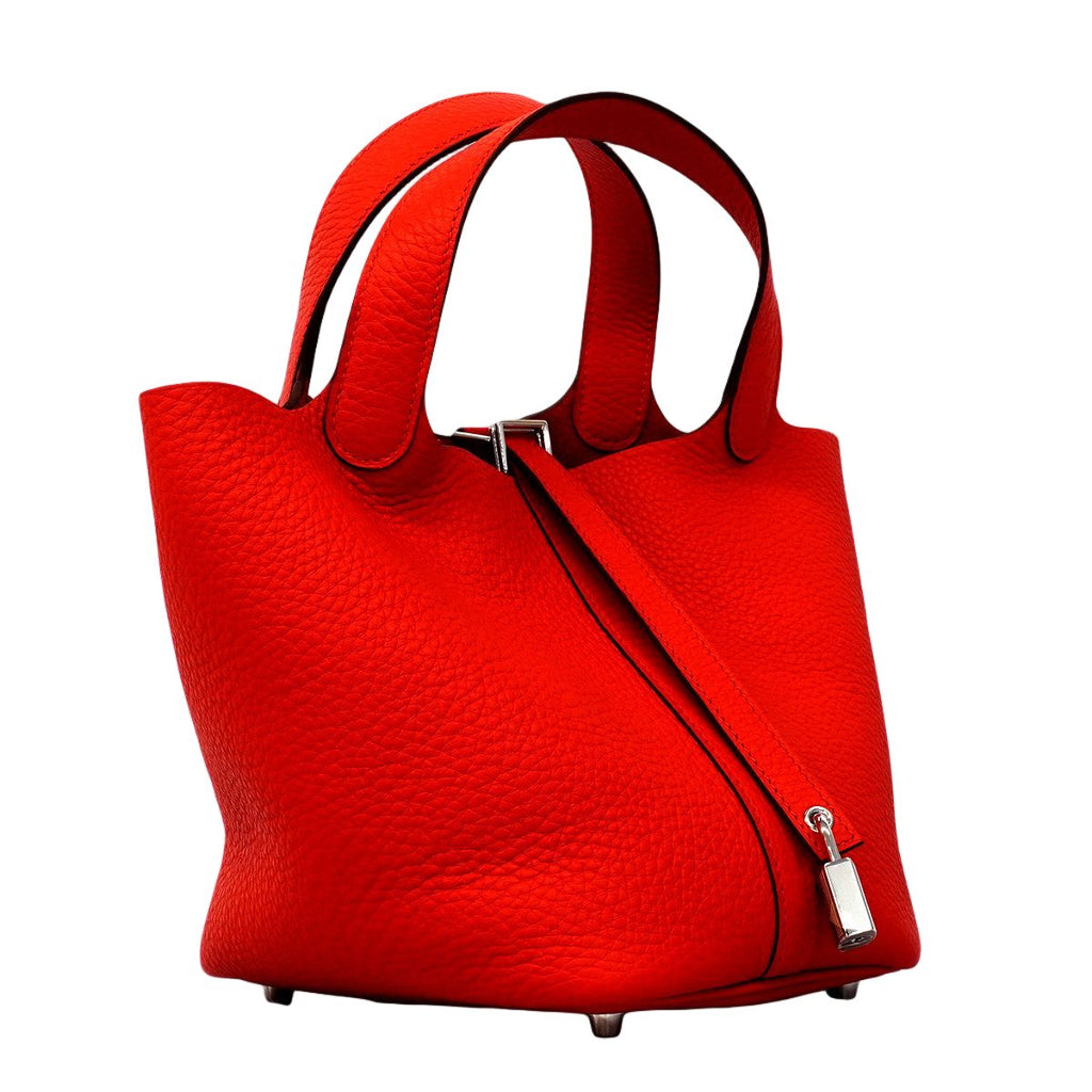 Hermes Handbag Picotin Lock PM Taurillon Clemence Silver — view 2