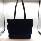 Chanel Tote Bag Denim Blue 5 th Shoulder Leather Brown — view 3