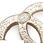 Chanel Bracelet Gold Metal Costume Pearl Color Stone CC Logo Triple Strand Chain — view 6