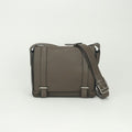 Hermes Steve Caporal 28 Shoulder Bag Taurillon Clemence Taupe Gray Silver