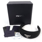 Prada Triangle Logo Re-Nylon Headband Hair — view 2