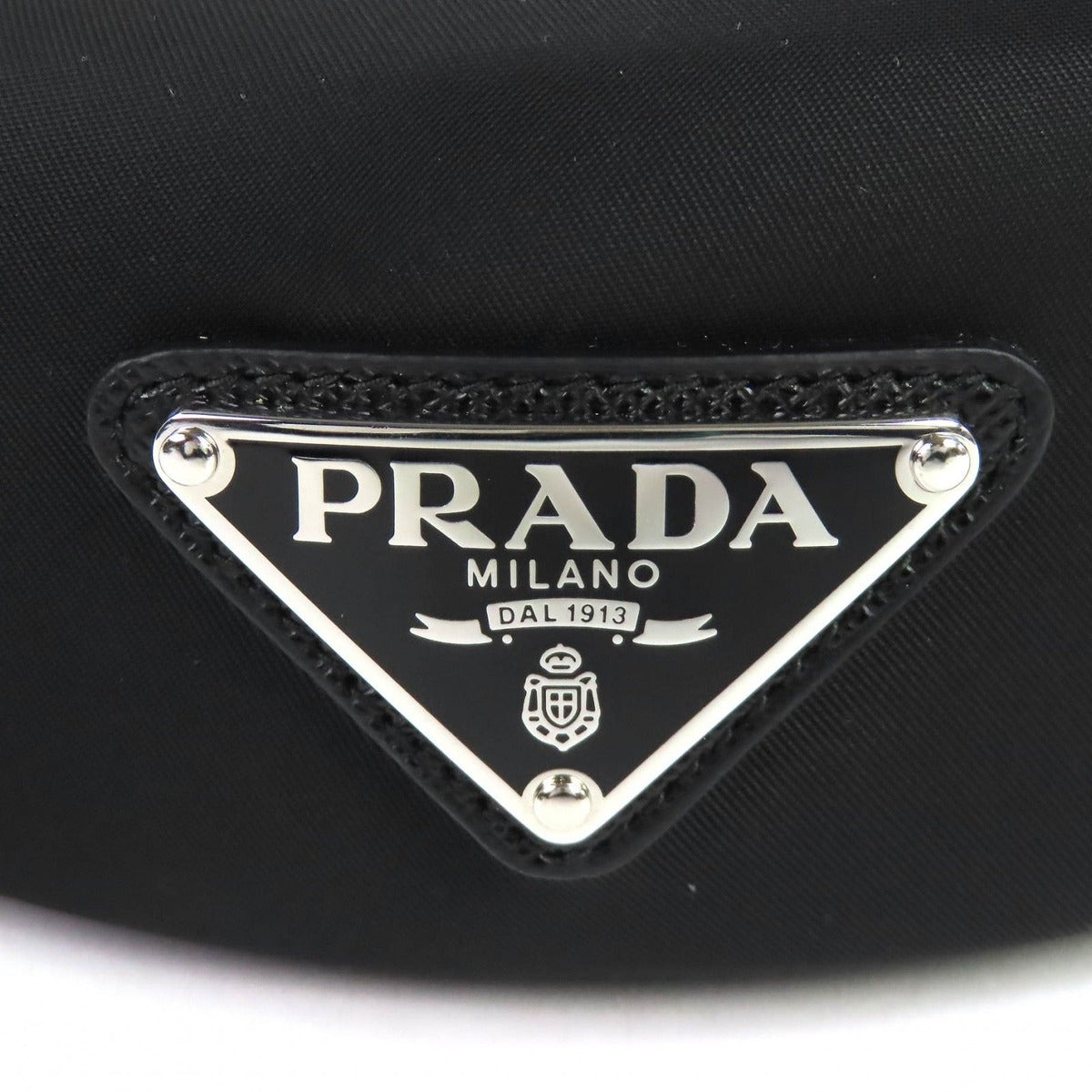 Prada Triangle Logo Re-Nylon Headband Hair — view 6