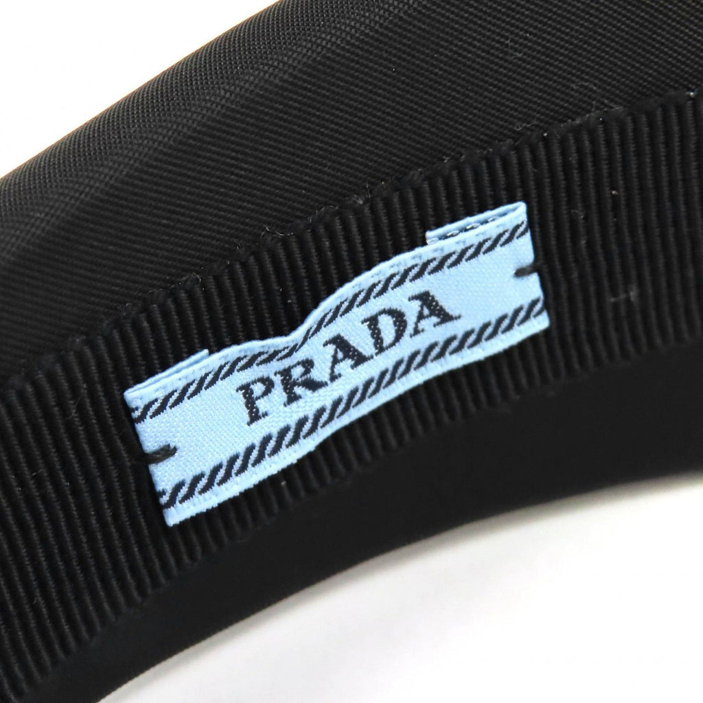 Prada Triangle Logo Re-Nylon Headband Hair — view 7