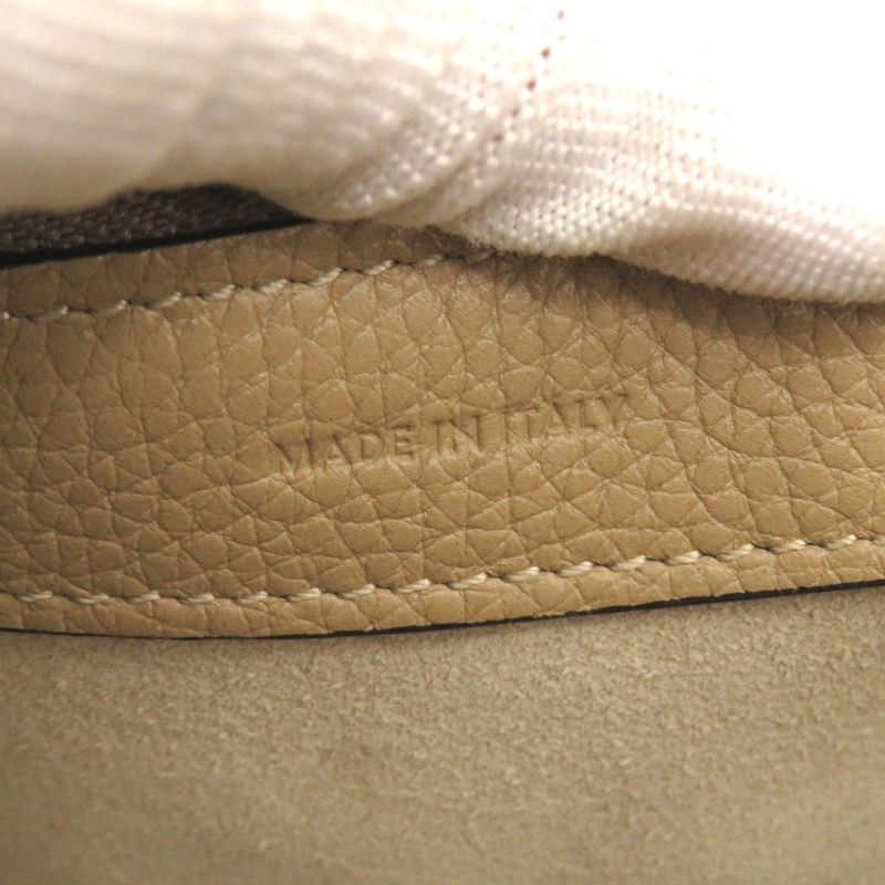 Celine Luggage Micro Shopper Leather Beige Handbag 1112 — view 8