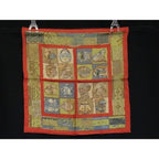 Hermes Persona Petit Carre Gavroche 100% Silk Scarf Orange And Yellow Fr6165 — view 2