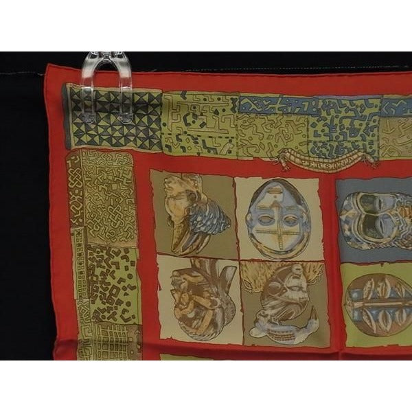 Hermes Persona Petit Carre Gavroche 100% Silk Scarf Orange And Yellow Fr6165 — view 3