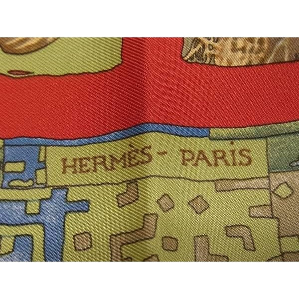 Hermes Persona Petit Carre Gavroche 100% Silk Scarf Orange And Yellow Fr6165 — view 6