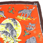 Hermes Carre 140 Tendresse Feline Wild Kindness Silk Large Scarf Multi — view 3