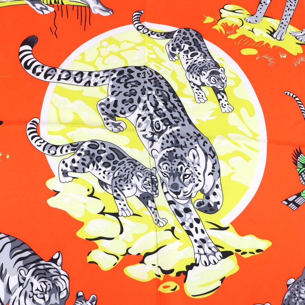 Hermes Carre 140 Tendresse Feline Wild Kindness Silk Large Scarf Multi — view 6