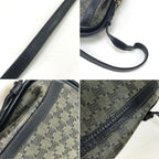 Celine Shoulder Bag Macadam Pattern Navy — view 7