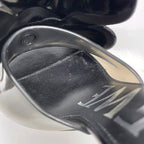 Loewe Mules Petal Flower Sandals Black Clear — view 9
