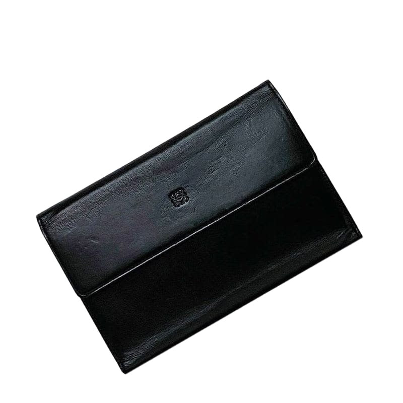 Loewe Trifold Wallet Black Anagram Nappa