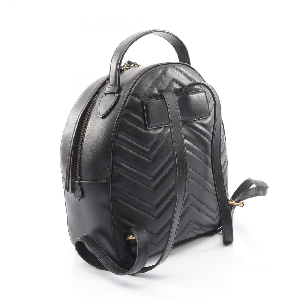 Gucci Backpack GG Marmont Black Leather — view 2