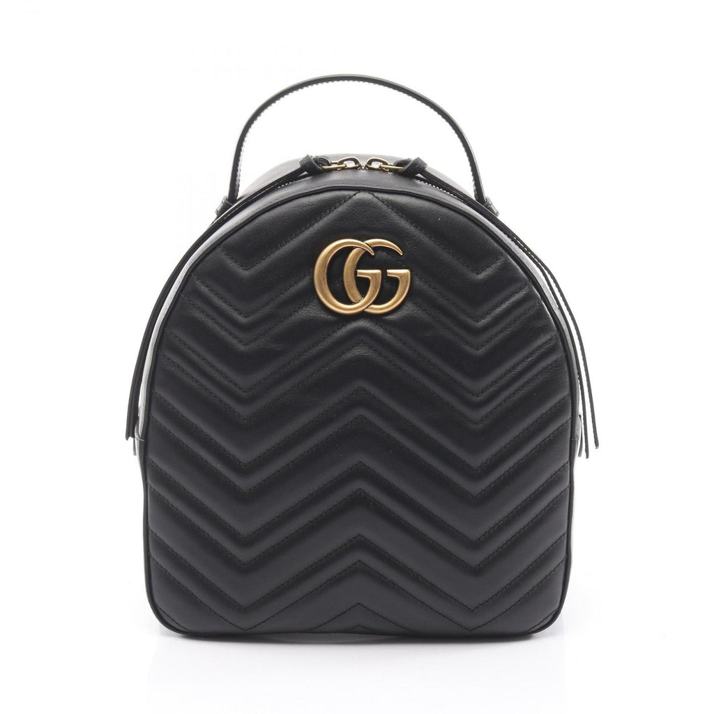 Gucci Backpack GG Marmont Black Leather