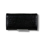 Chanel Camellia Long Wallet Bifold CC Logo Black — view 4