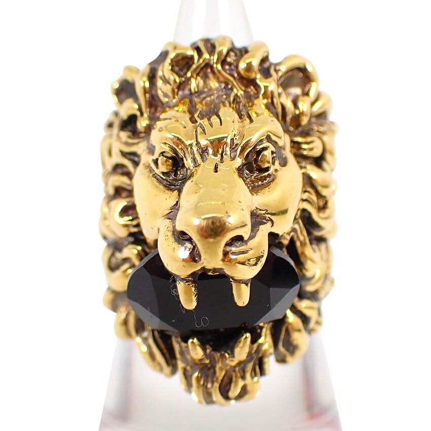 Gucci Lion Head Color Stone Ring