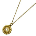 Christian Dior Logo Necklace Round CD GP