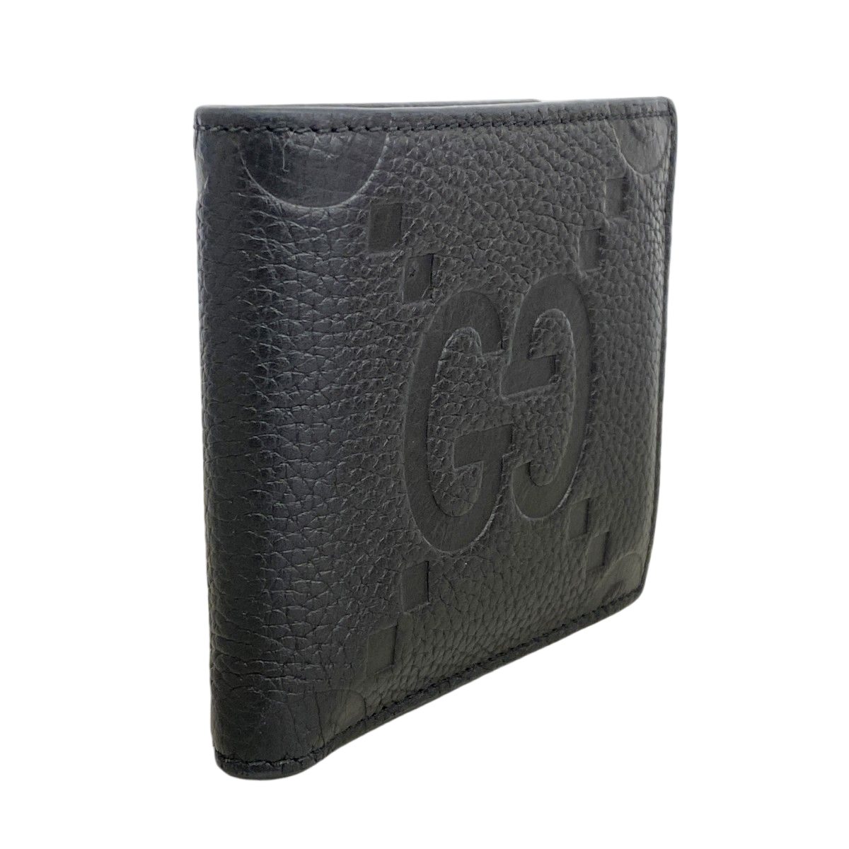 Gucci Wallet Jumbo GG Leather Black Silver — view 2