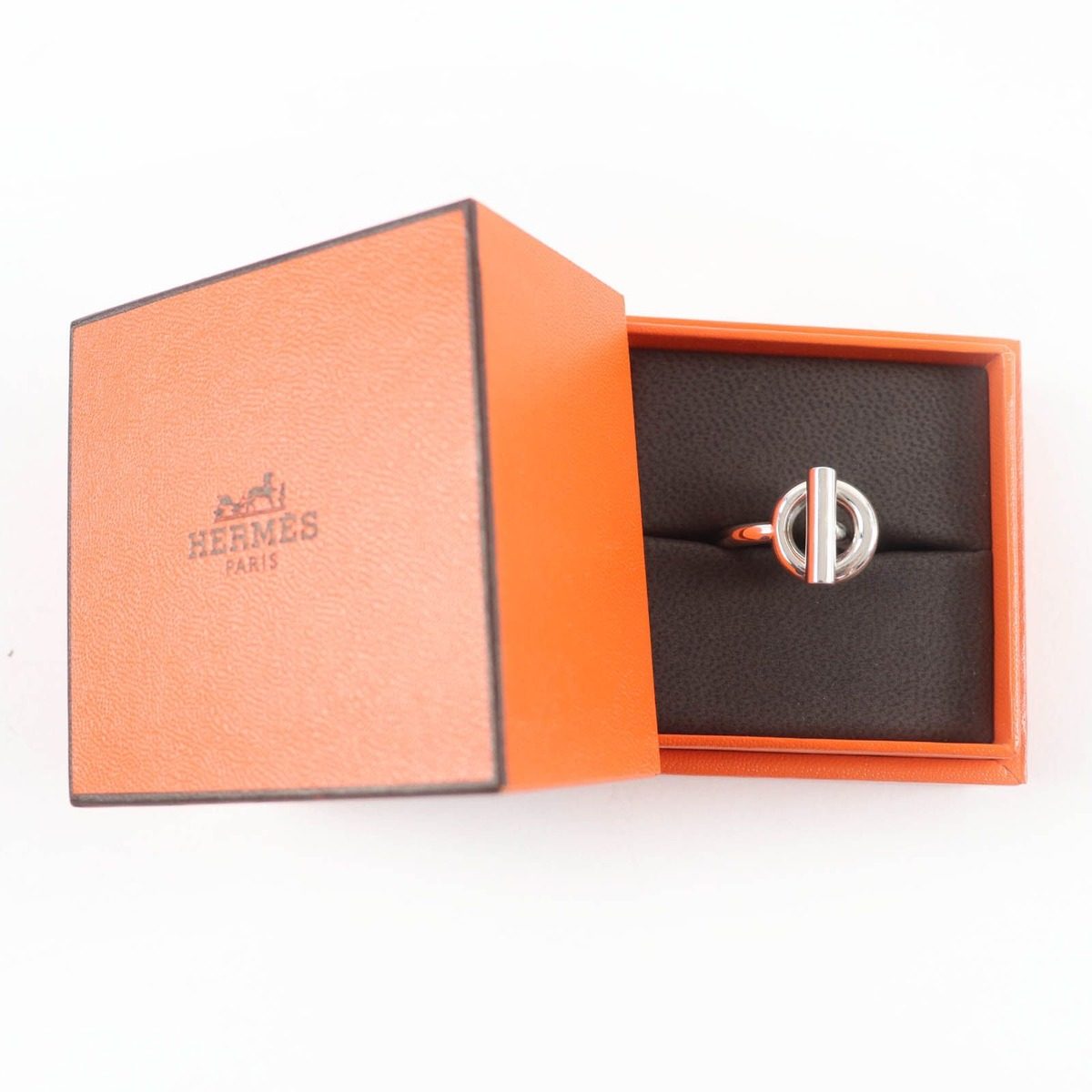 Hermes Echappee MM 925 Ring Silver 48 with Case Weight — view 2