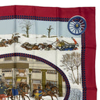 Hermes Scarf Silk Carre 90 Lhiver en Poste Winter Mail Red — view 3