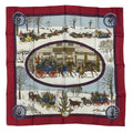 Hermes Scarf Silk Carre 90 Lhiver en Poste Winter Mail Red