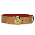 Louis Vuitton Bracelet Good Luck Nubuck Leather Metal Beige