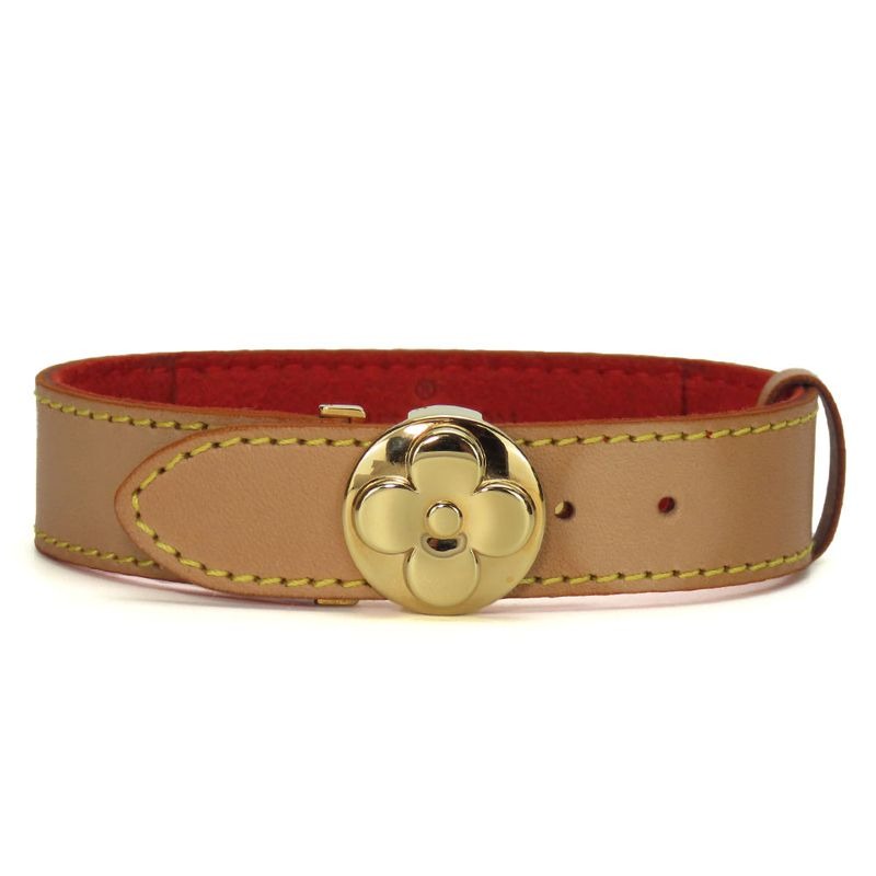 Louis Vuitton Bracelet Good Luck Nubuck Leather Metal Beige — view 2