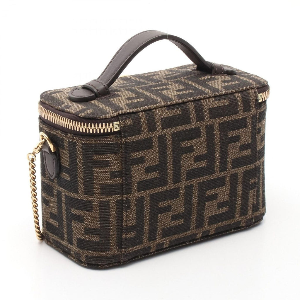 Fendi Handbag Zucca Gl7 Brown Canvas Leather 2-Way Shoulder Bag — view 2