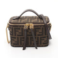 Fendi Handbag Zucca Gl7 Brown Canvas Leather 2-Way Shoulder Bag