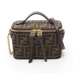 Fendi Handbag Zucca Gl7 Brown Canvas Leather 2-Way Shoulder Bag