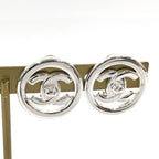 Chanel Earrings Coco Mark Turnlock Plated Silver 97 — view 2