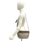 Gucci Vintage Sherry Line GG Logo Leather Shoulder Bag Brown — view 2