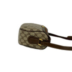 Gucci Vintage Sherry Line GG Logo Leather Shoulder Bag Brown — view 6