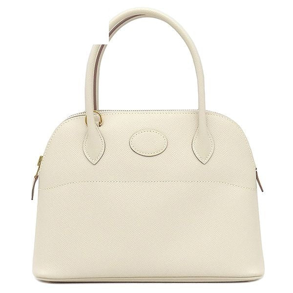 Hermes 2-Way Bag Bolide 27 Veau Epsom Craie Gold Ivory Handbag Shoulder