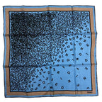 Fendi Scarf 100% Silk Logo Blue — view 2
