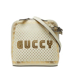 Gucci Sega Guccy Crossbody Bag White Gold Leather — view 2