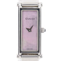 Gucci Stainless Steel Quartz Analog Display Pink Shell Dial Watch