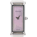 Gucci Stainless Steel Quartz Analog Display Pink Shell Dial Watch