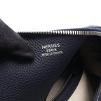 Hermes Handbag Warago Cabin 35 Breunuit Leather Blue Nuit Navy — view 4