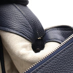 Hermes Handbag Warago Cabin 35 Breunuit Leather Blue Nuit Navy — view 6