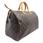 Louis Vuitton Speedy 40 Monogram Leather Brown Light Handbag Gold — view 2